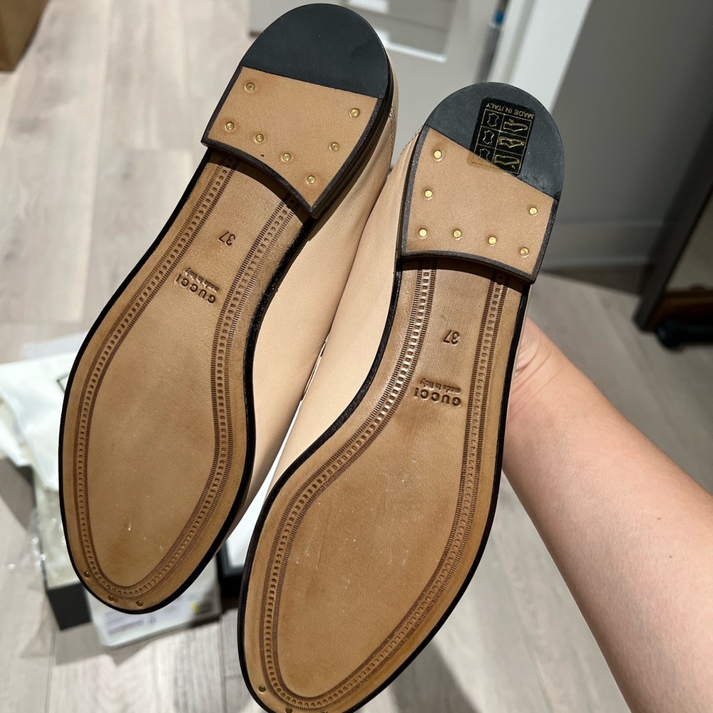 Gucci Horsebit Nude Beige Leather Women’s Loafers 37 IT - Picture 5 of 6